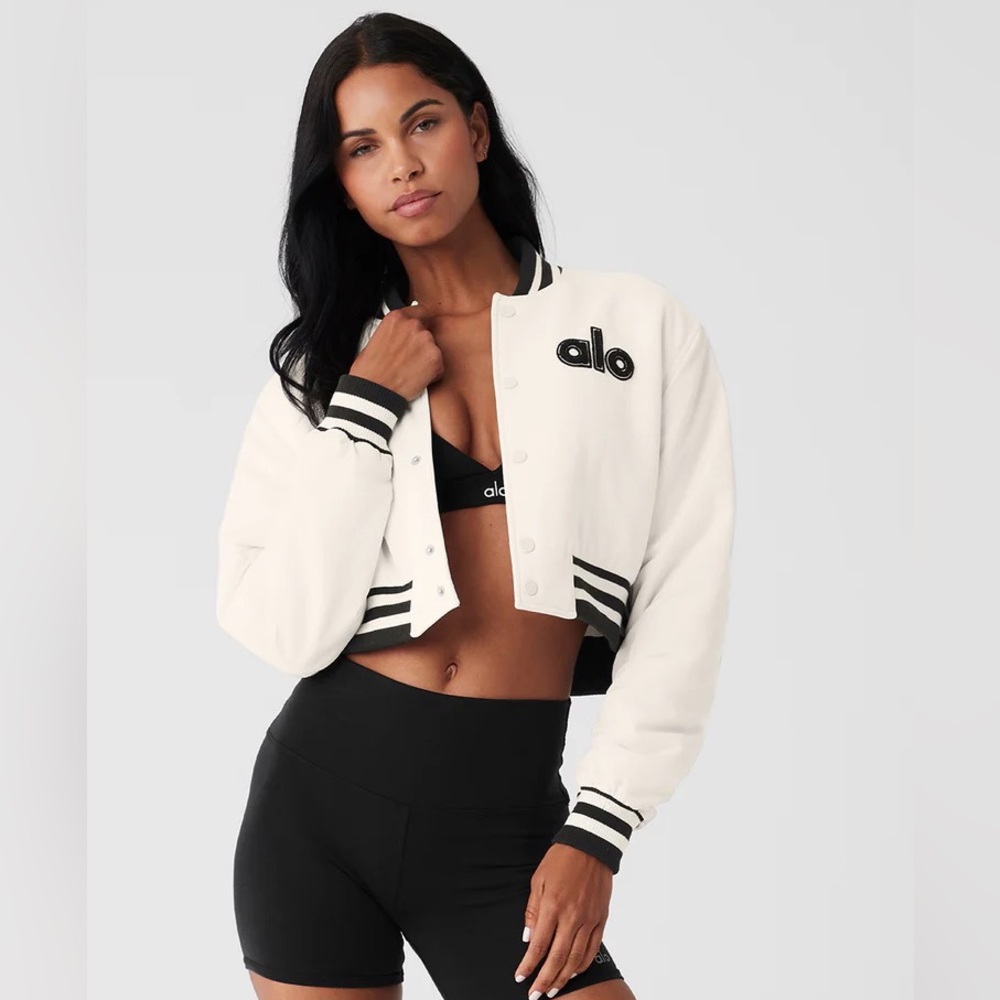 NWT Cropped G.O.A.T jacket in ivory